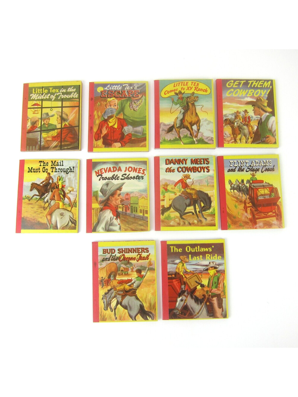Lot 10 Vintage 1949 Kids Cowboy Western Swap It Books Samuel Lowe COMPLETE SET